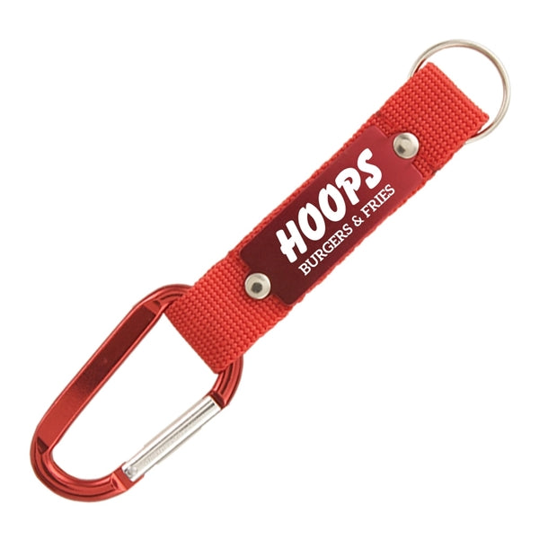 Strap Happy Keychain - Laser Engraved Key Tag with Carabiner