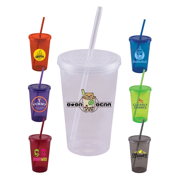 Snap-on lid and Double Walled Tumbler