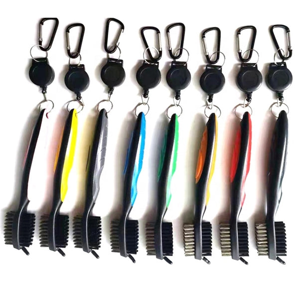 Golf Club Brush w/ Retractable Reel
