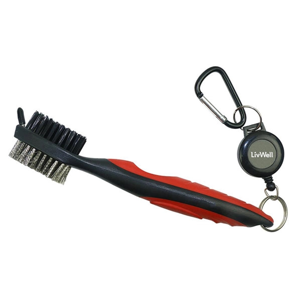 Golf Club Brush w/ Retractable Reel