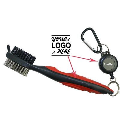 Golf Club Brush w/ Retractable Reel