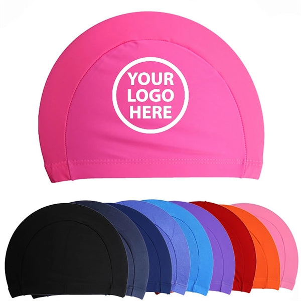 Swim Cap with PU Coat Can Fit Long Hair Swim Cap