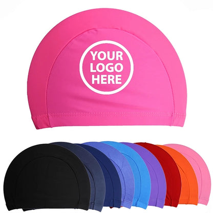 Swim Cap with PU Coat Can Fit Long Hair Swim Cap