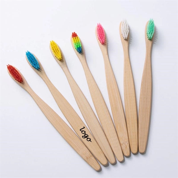 Bamboo Toothbrush with Color Bristles