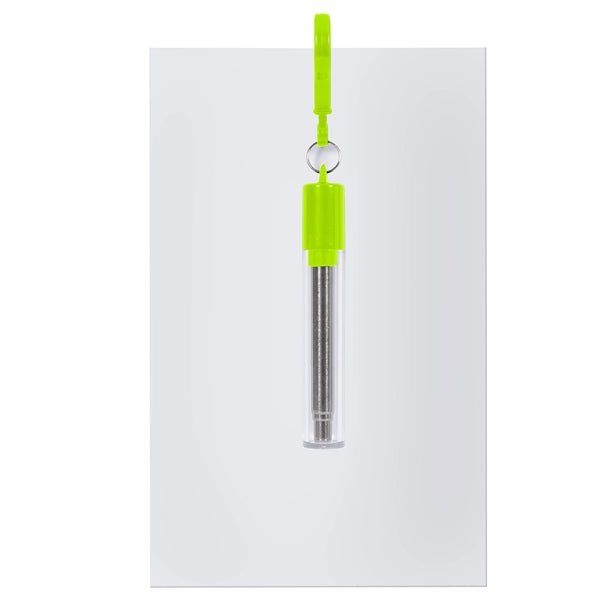 Greeting Card With Collapsible Stainless Steel Straw Kit