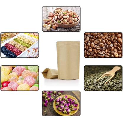 Brown Ziplock Kraft Stand Up Pouch Bag