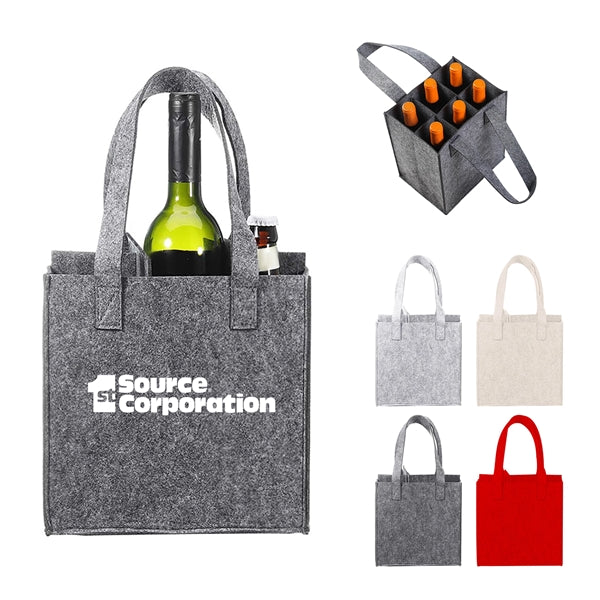 6 Cells Felt Wine Bag