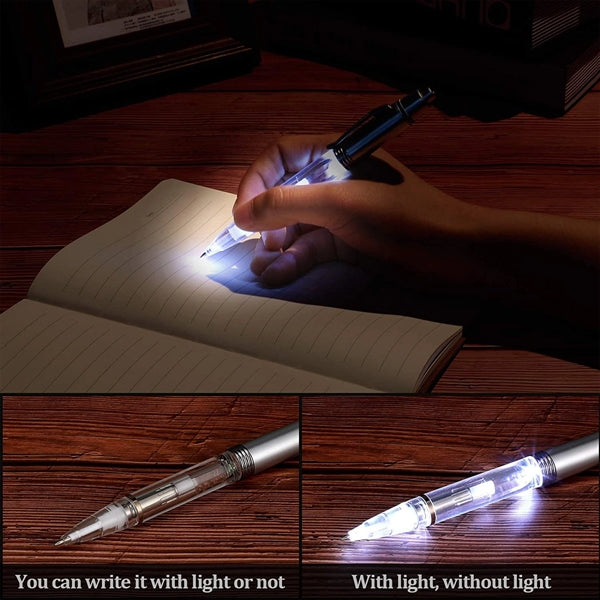 LED Flashlight Writing Ballpoint Pens