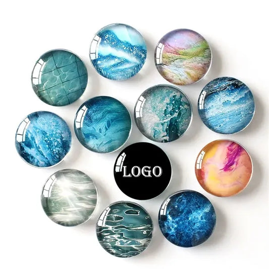 Circle Domed Refrigerator Fridge Magnets