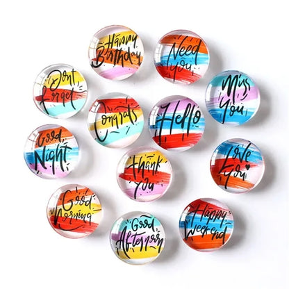 Circle Domed Refrigerator Fridge Magnets