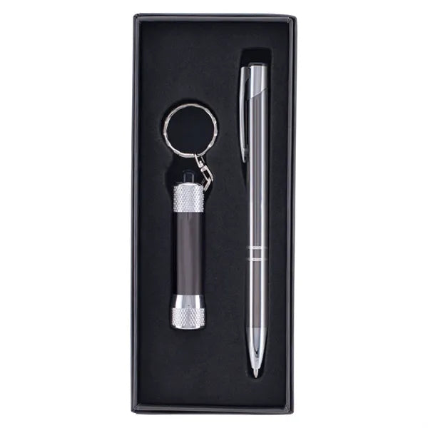 Custom Tres Chic Pen with Chroma LED Flashlight w/ Keyring