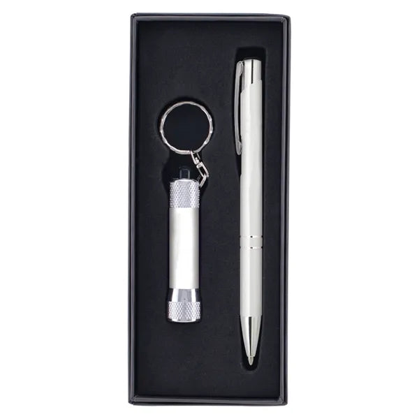 Custom Tres Chic Pen with Chroma LED Flashlight w/ Keyring