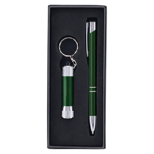 Custom Tres Chic Pen with Chroma LED Flashlight w/ Keyring