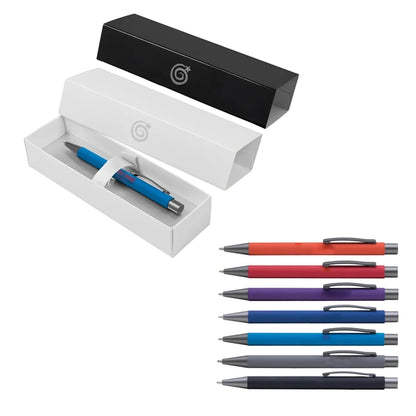 Custom Full-Color Bowie Softy Pens in Elegant Gift Box
