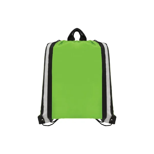 Sports Drawstring Bag with Reflective Strips