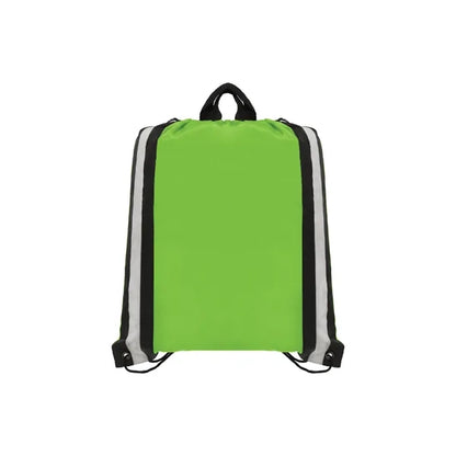 Sports Drawstring Bag with Reflective Strips