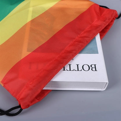 Rainbow Drawstring Backpack Sports Gym Bag Travel Sackpack