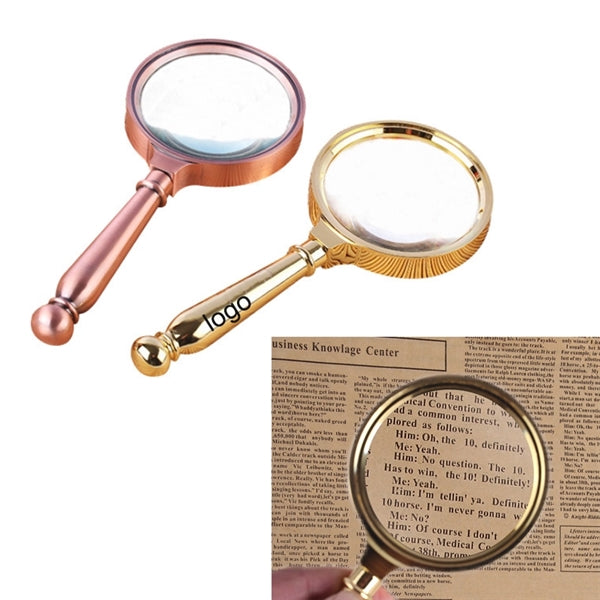 5X Handheld Magnifier with Metal Handle