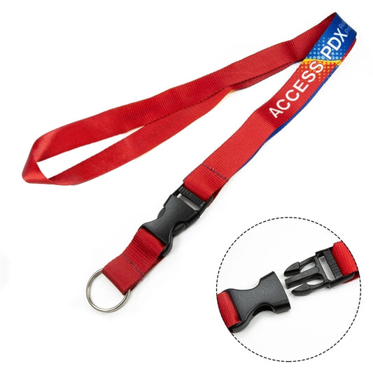 Polyester Full Color Lanyard with Buckle Release