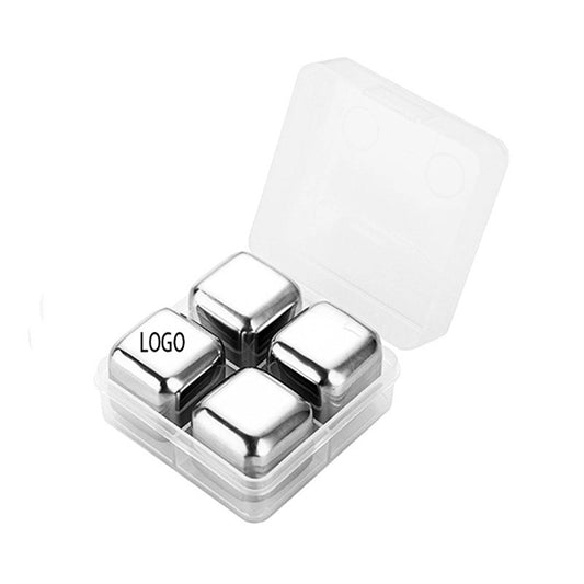 4 Piece Stainless Steel Ice Cube Set