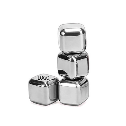 4 Piece Stainless Steel Ice Cube Set