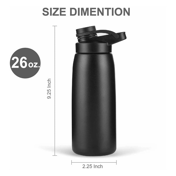 26 oz. Stainless Insulation BPA-free Bottle w/ Lid & Handle