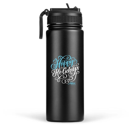 18oz.Travel Stainless Insulated Bottle w/ Lid,Straw & Handle