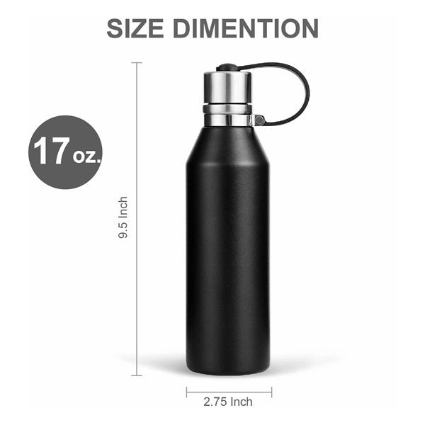 17oz.Travel Stainless Insulated Thermos Bottle w/ Lid&Handle