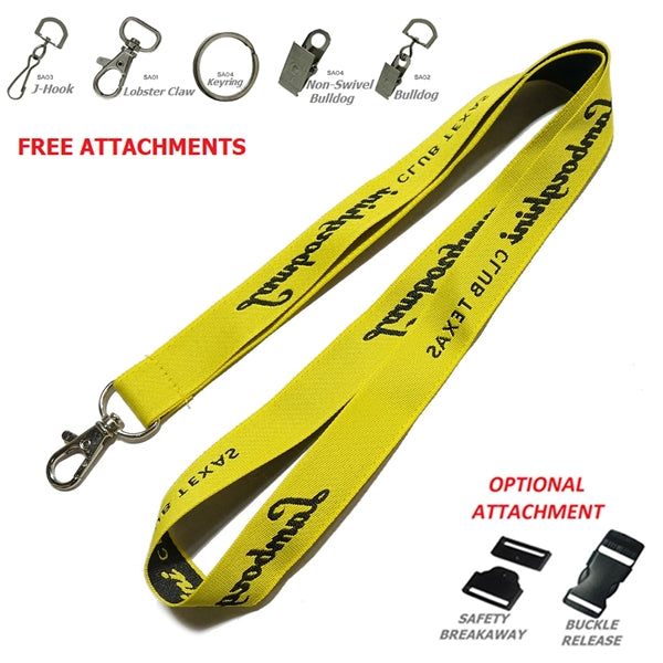 Woven Lanyard w/ Custom Imprint Embroidered