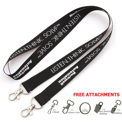 3/4" Open Ended Polyester Lanyard w/ Badge Holder