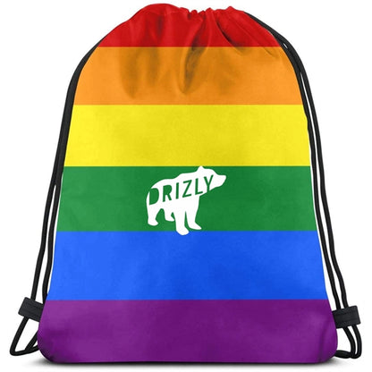 Rainbow Drawstring Backpack Sports Gym Bag Travel Sackpack