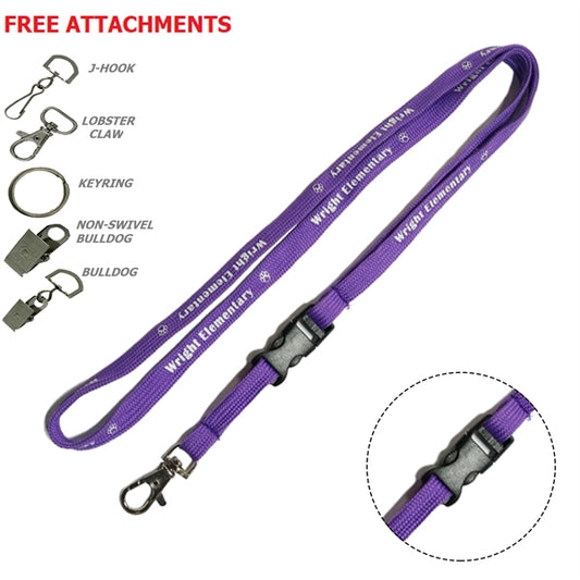 Quick Release Tube Lanyards w/ Detachable Buckle