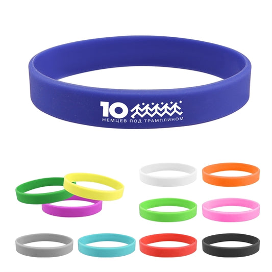 Single Color Fill Silicone Wristband