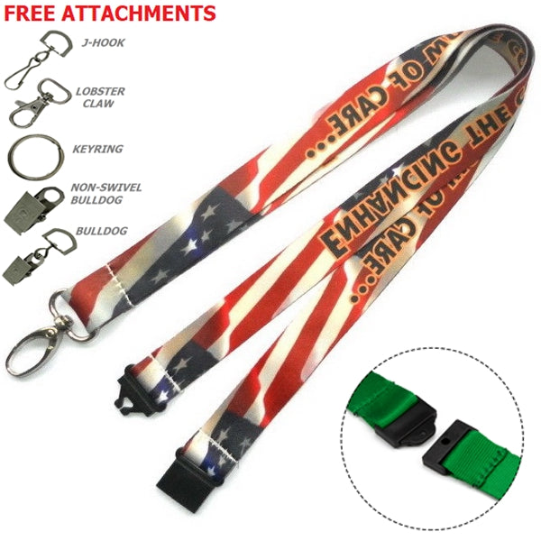 Dye-Sublimation Lanyard w/ Safety Breakaway ID Badge Holder