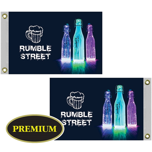 12" x 18" Custom Double Sided Knitted Polyester Flags