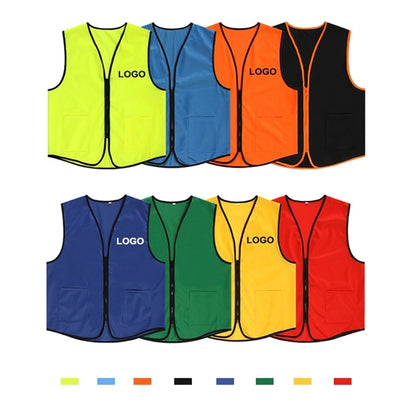 Adult Supermarket Volunteer Zipper Uniform Vest