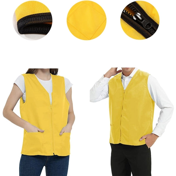 Adult Supermarket Volunteer Zipper Uniform Vest