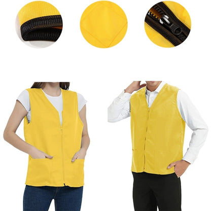 Adult Supermarket Volunteer Zipper Uniform Vest