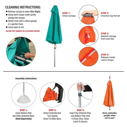 Vented Bistro Patio Umbrella - Commercial Quality