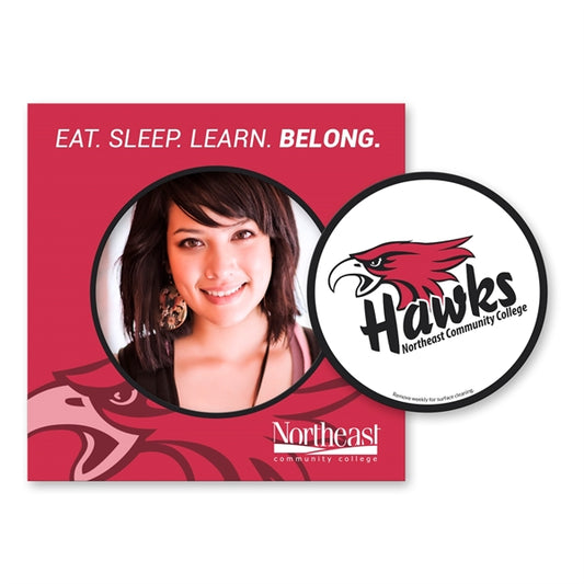 2-in-1 Circle Car Magnet w/Picture Frame