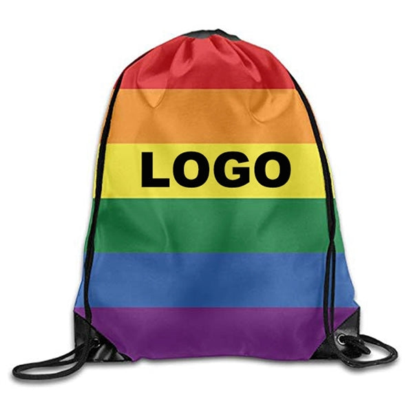 Rainbow Drawstring Backpack
