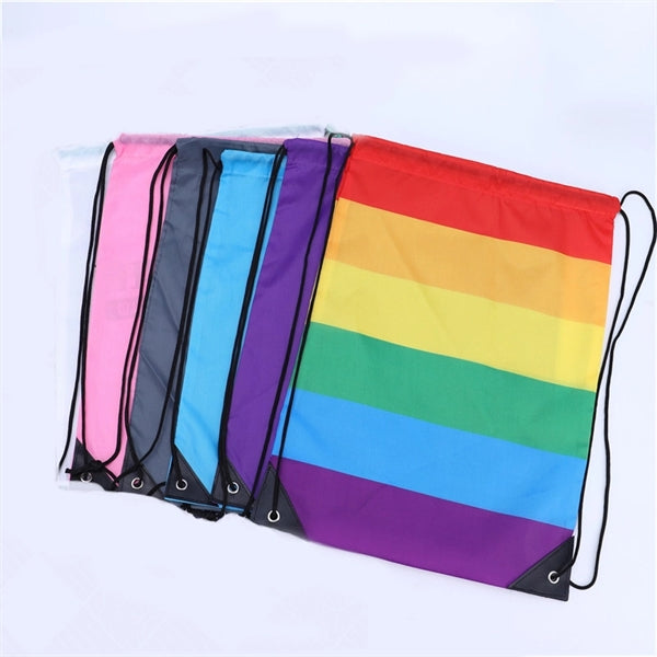 Rainbow Drawstring Backpack