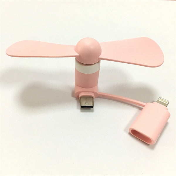 2 in 1 Mini USB Cellphone Fan