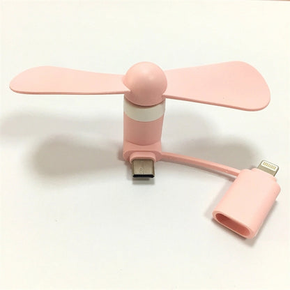 2 in 1 Mini USB Cellphone Fan