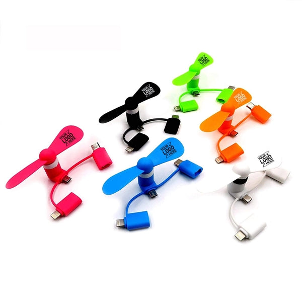 3 in 1 Mini USB Cellphone Fan