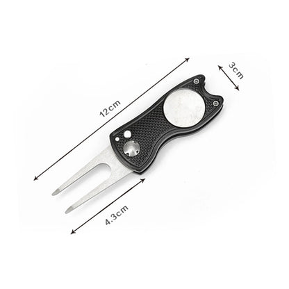 Foldable Golf Divot Tool with Pop-up Button