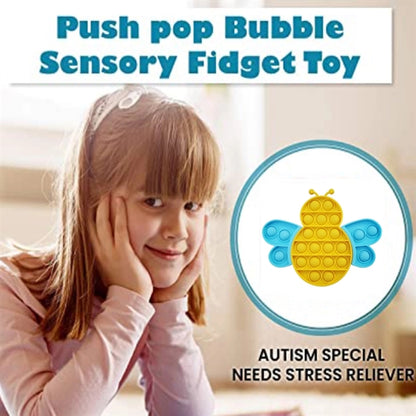 Bee Push Pop Bubble Fidget Sensory Toy