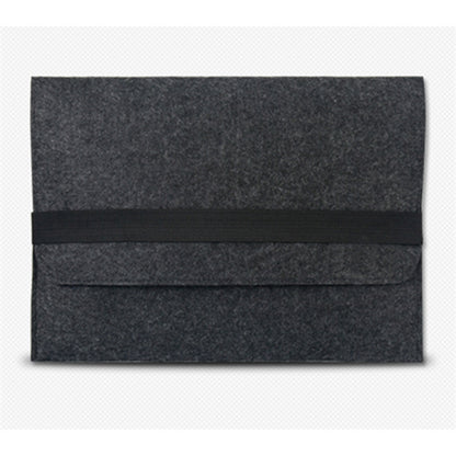 Felt Laptop Sleeve w/ Flip Closure & Three Compartments