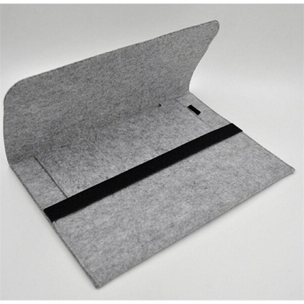 Felt Laptop Sleeve w/ Flip Closure & Three Compartments