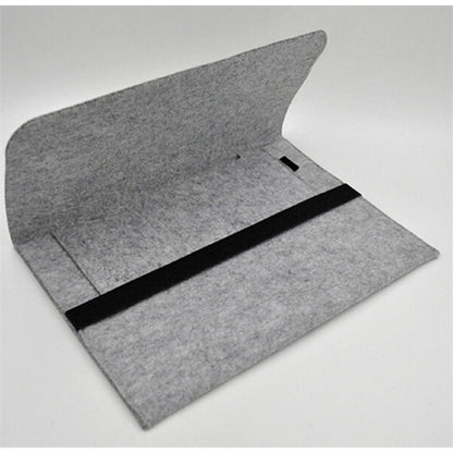 Felt Laptop Sleeve w/ Flip Closure & Three Compartments